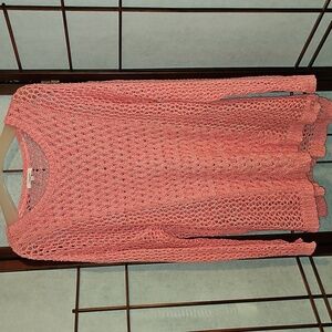 Maurices Coral Open-Weave Pullover